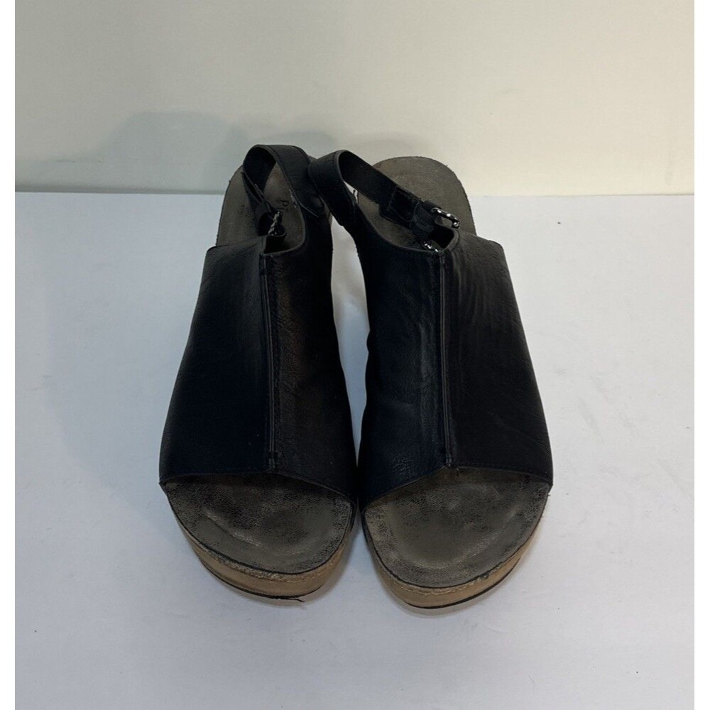 Pierre Dumas Women's Hester 14 Vegan Leather Black Platform Wedge 3.4” Heel 8.5M - Picture 2 of 8